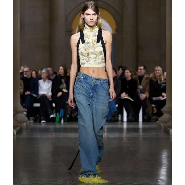 Erdem Denim Straight Jeans - Pants - British Romantic Luxury at Coveti