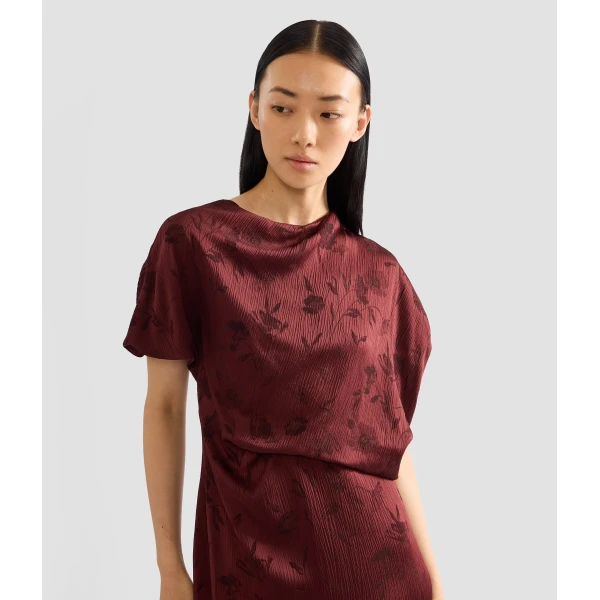 Erdem Floral Creponne Jacquard Short Sleeve Midi Dress - Dresses - British Romantic Luxury at Coveti