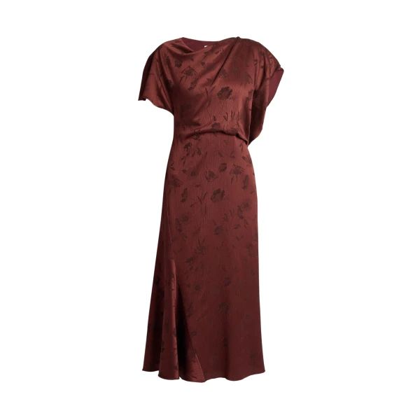 Erdem Floral Creponne Jacquard Short Sleeve Midi Dress - Dresses - British Romantic Luxury at Coveti