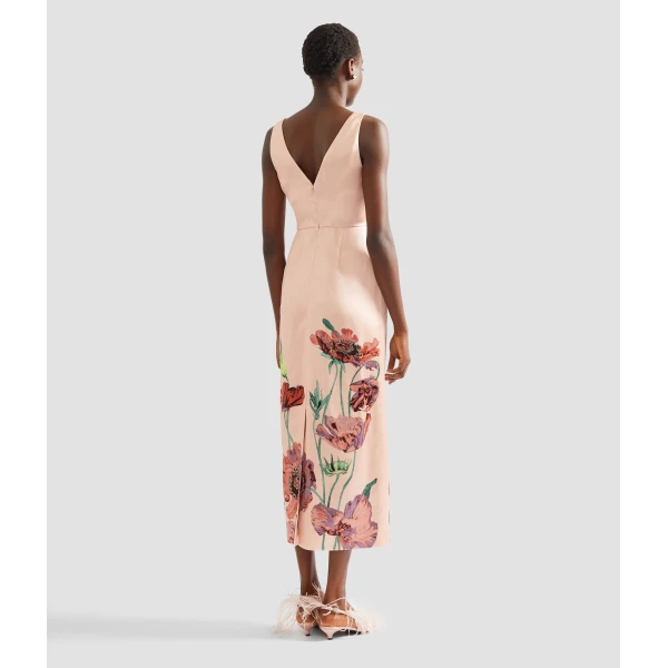 Erdem Floral Duchess Midi Pencil Dress - Dresses - British Romantic Luxury at Coveti