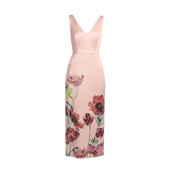 Erdem Floral Duchess Midi Pencil Dress - Dresses - British Romantic Luxury at Coveti
