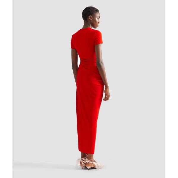 Erdem Fluid Crepe Jersey Short Sleeve Midi Dress - Dresses - British Romantic Luxury at Coveti