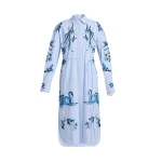Erdem Stripe Poplin Long Sleeve Midi Shirt Dress - Dresses - British Romantic Luxury at Coveti