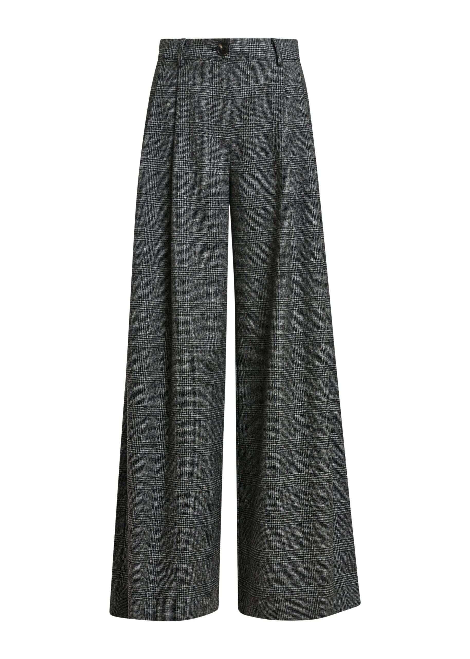 Essentiel-Antwerp-Black-and-grey-checked-wide-leg-pants-with-twisted-seam-detail-scaled37948_nobg Black and grey checked wide-leg pants with twisted seam detail