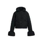 Black quilted padded jacket