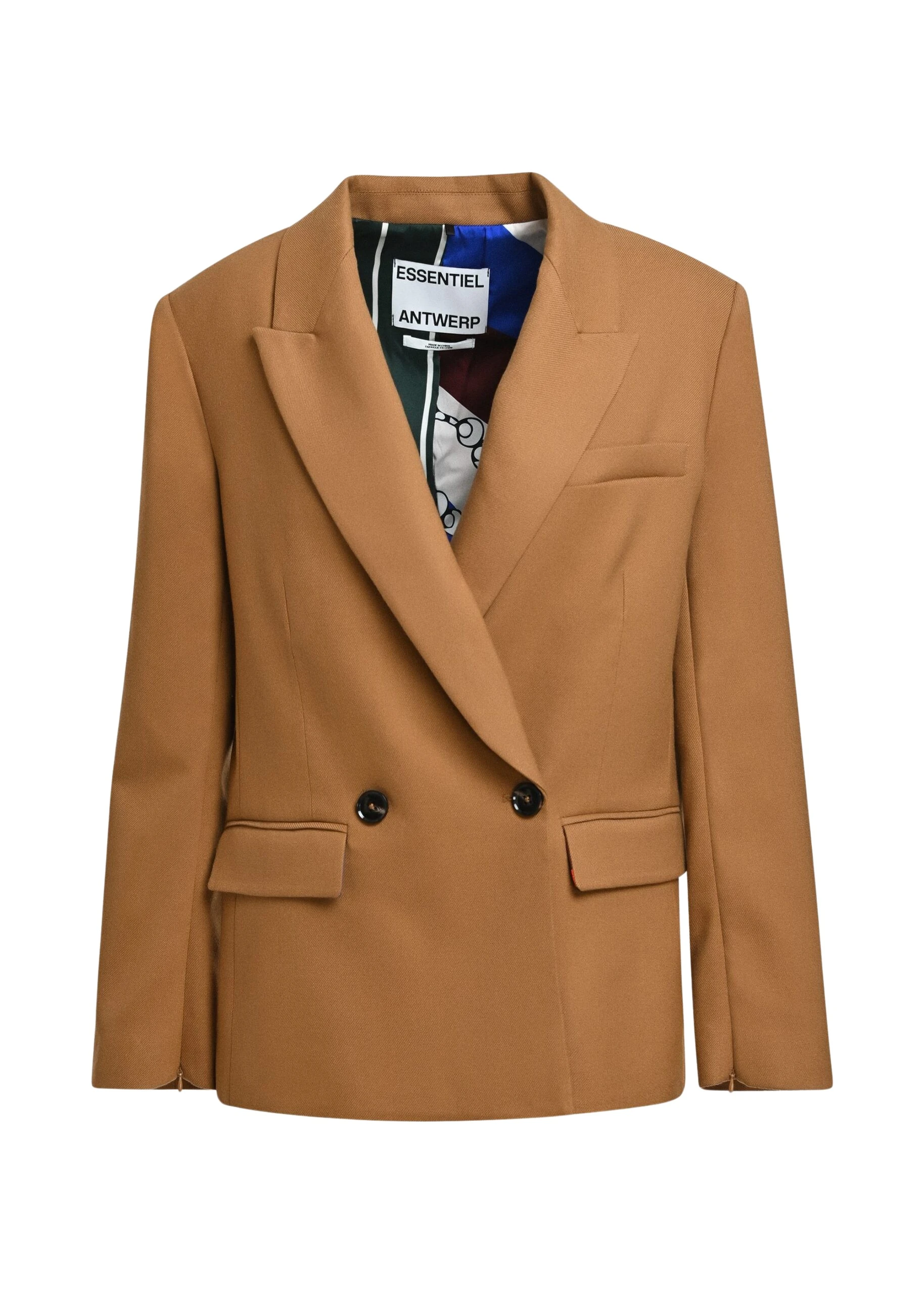Essentiel-Antwerp-Camel-double-breasted-blazer-with-underarm-zip-detail-scaled27141_nobg Camel double-breasted blazer with underarm zip detail