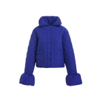 Cobalt blue quilted padded jacket