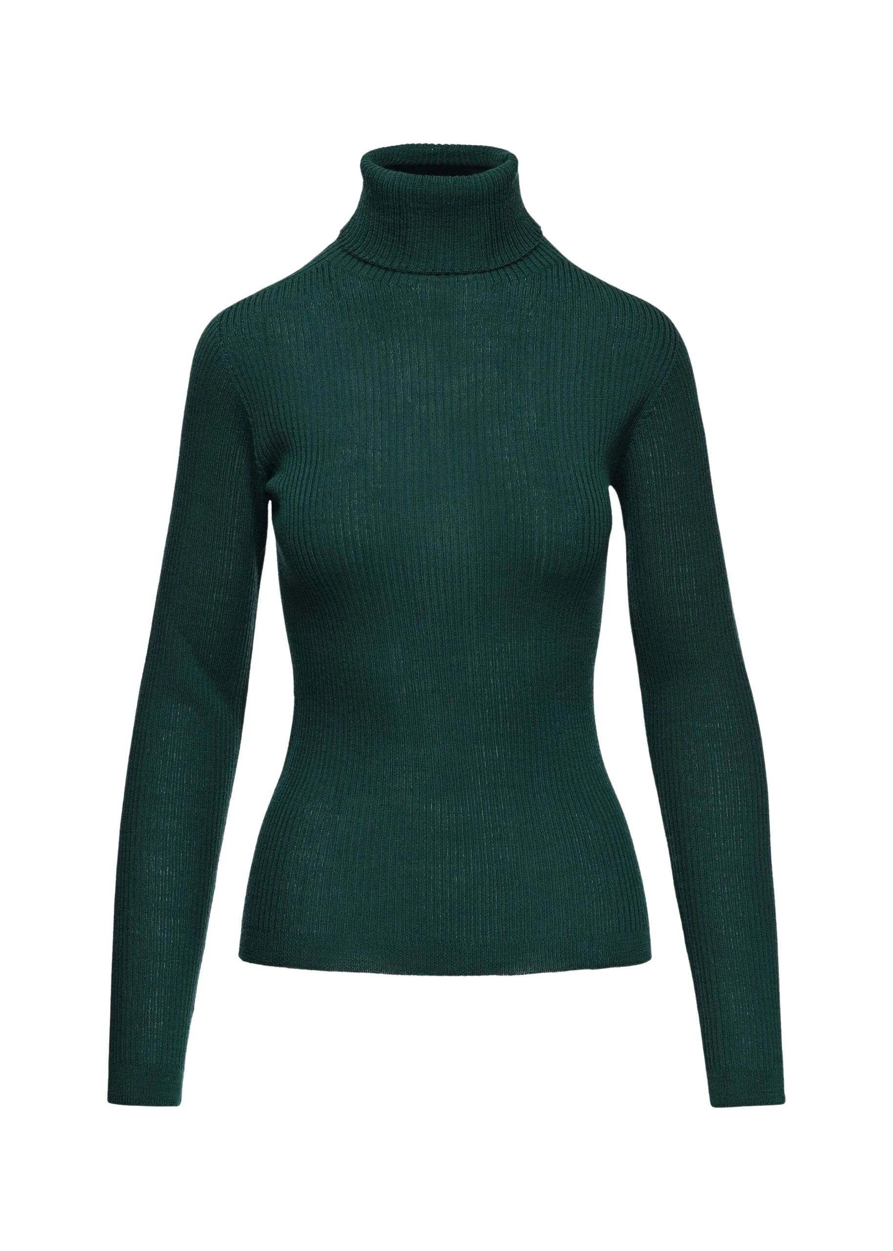 Essentiel-Antwerp-Dark-green-ribbed-wool-blend-turtleneck-sweater-scaled91380_nobg Dark green ribbed wool-blend turtleneck sweater