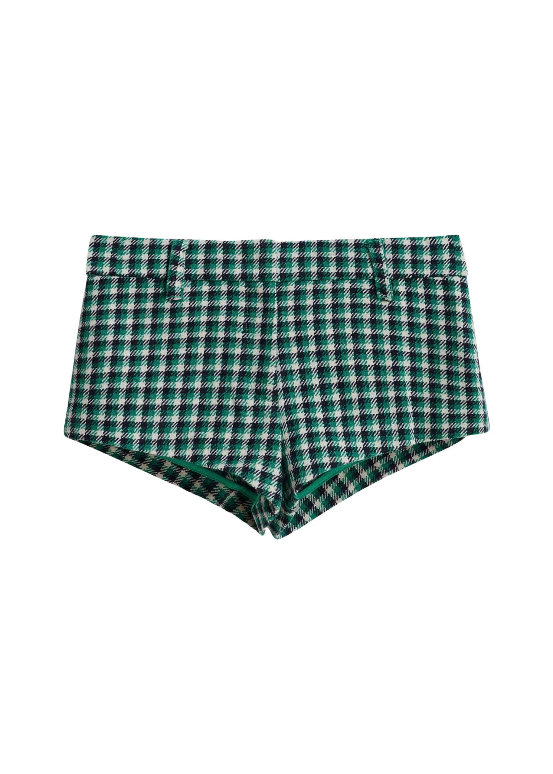 Essentiel-Antwerp-Green-black-and-off-white-checked-wool-blend-shorts-scaled87220_nobg Green