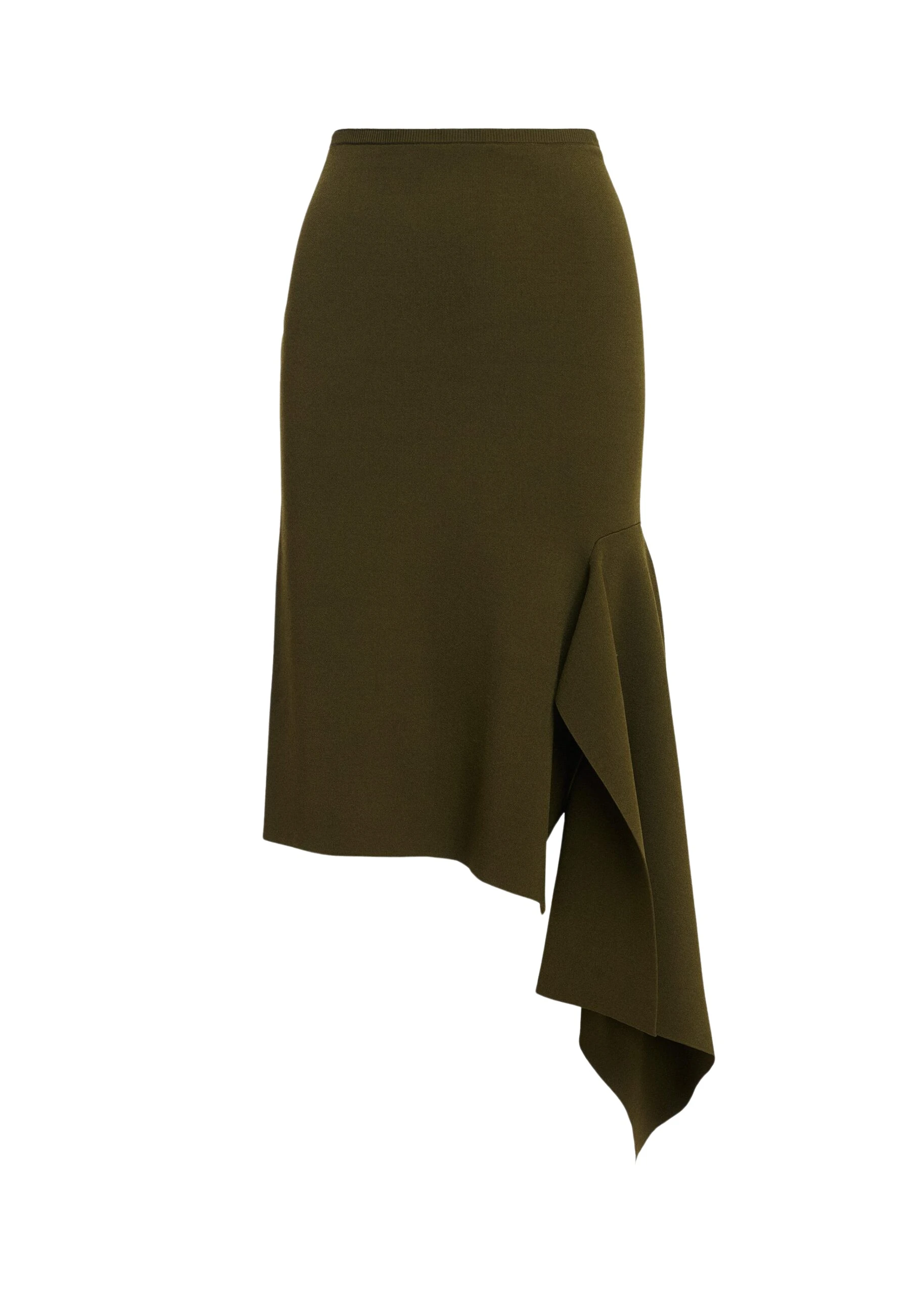 Essentiel-Antwerp-Khaki-draped-asymmetrical-midi-skirt-scaled93521_nobg Khaki draped asymmetrical midi skirt