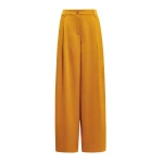 Ochre wide-leg satin pants