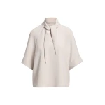 Off-white scarf-like collar top