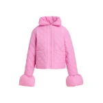 Pink quilted padded jacket