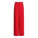 Red wide-leg pants