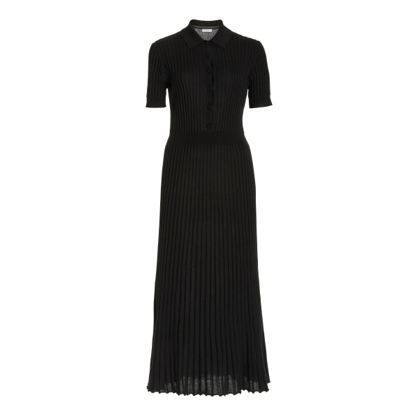 Gabriela Hearst Amor Knit Midi Dress in Black Cashmere Silk