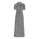 Gabriela Hearst Amor Knit Midi Dress in Heather Grey Cashmere Silk