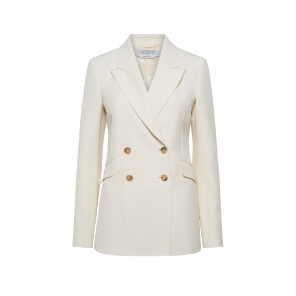 Gabriela Hearst Angela Blazer in Ivory Sportswear Wool