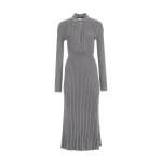 Gabriela Hearst Ardor Knit Maxi Dress in Heather Grey Cashmere Silk