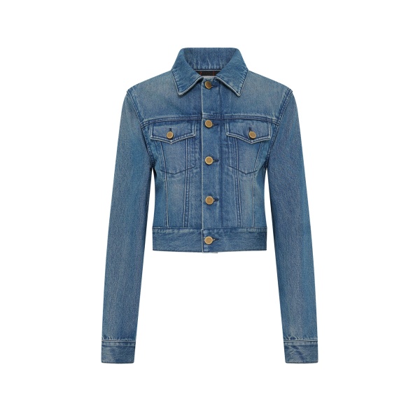 Gabriela Hearst Bronte Jacket in Uruguayan Blue Recycled Cotton Denim