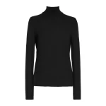 Gabriela Hearst Costa Knit Turtleneck in Black Cashmere Silk