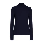 Gabriela Hearst Costa Knit Turtleneck in Dark Navy Cashmere Silk