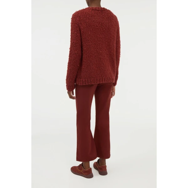 Gabriela Hearst Lawrence Knit Sweater in Burnt Sienna Welfat Cashmere, view 3