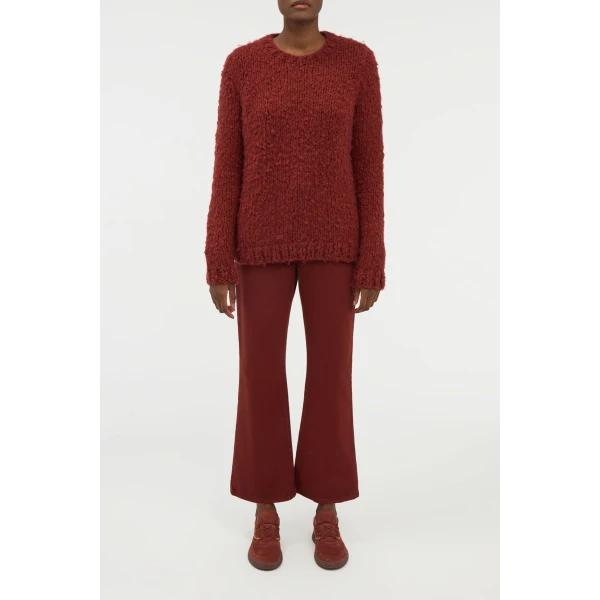 Gabriela Hearst Lawrence Knit Sweater in Burnt Sienna Welfat Cashmere, view 5