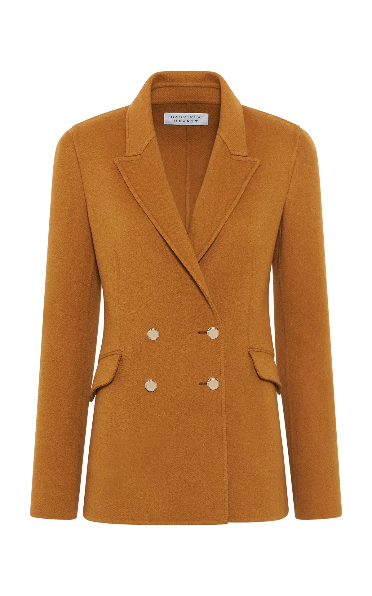 Gabriela Hearst Lloyd Blazer in Yellow Ochre Double-face Recycled Cashmere Gabriela Hearst