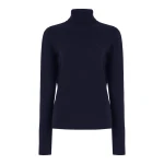 Gabriela Hearst May Knit Turtleneck in Dark Navy Merino Wool Cashmere