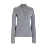 Gabriela Hearst May Knit Turtleneck in Heather Grey Merino Wool Cashmere