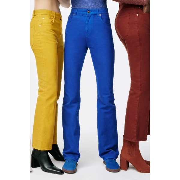 Gabriela Hearst Rey Straight-leg Jean in Cobalt Recycled Cotton Denim, view 6