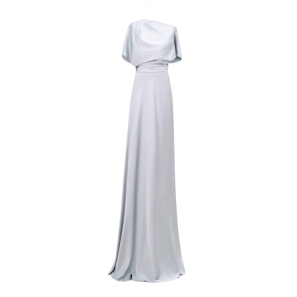 Gemy Maalouf Asymmetrical Draped Neckline Dress