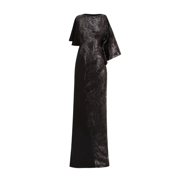 Gemy Maalouf Asymmetrical Neckline Dress