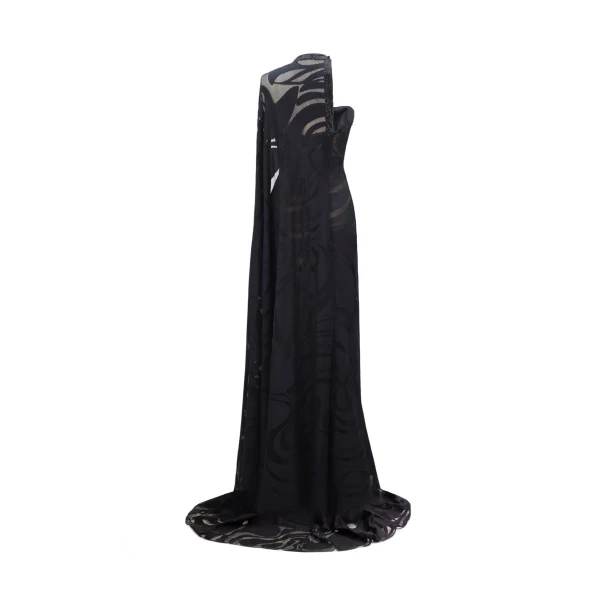 Gemy Maalouf Asymmetrical Neckline Dress with Beaded Corset