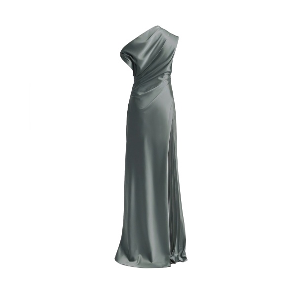 Gemy Maalouf Asymmetrical Plissé Under-Skirt Dress