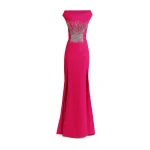Gemy Maalouf Bateau Collar Slim-Cut Dress
