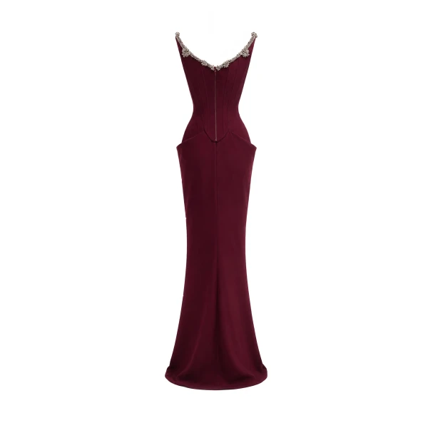 Gemy Maalouf Beaded Bow Dress