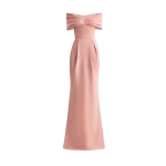 Gemy Maalouf Beaded Buckle Off-Shoulder Dress
