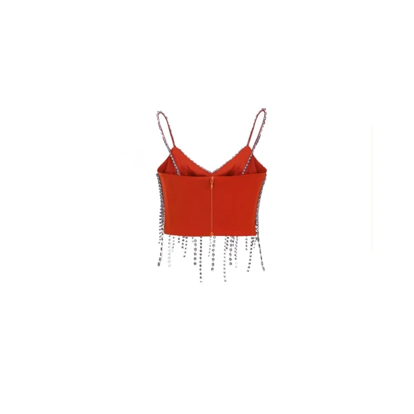Gemy Maalouf Beaded Cropped Top