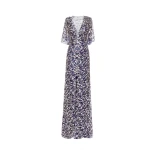 Gemy Maalouf Beaded Dress with Cape Sleeves