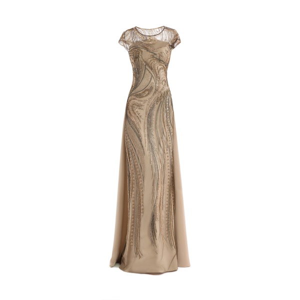 Gemy Maalouf Beaded Embroidered Dress