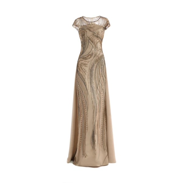 Gemy Maalouf Beaded Embroidered Dress