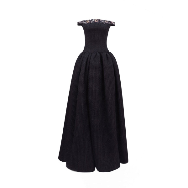Gemy Maalouf Beaded Off-the-shoulders Dress