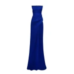 Gemy Maalouf Beaded Royal Blue Strapless Dress