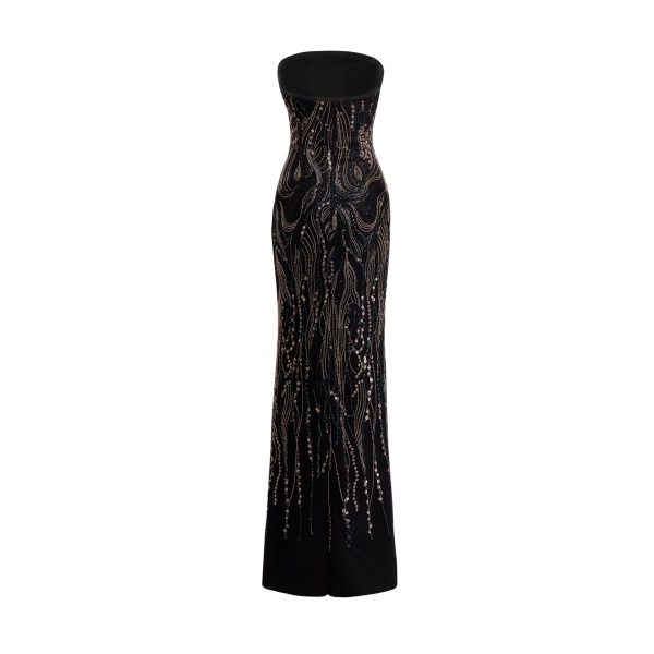 Gemy Maalouf Beaded Strapless Dress