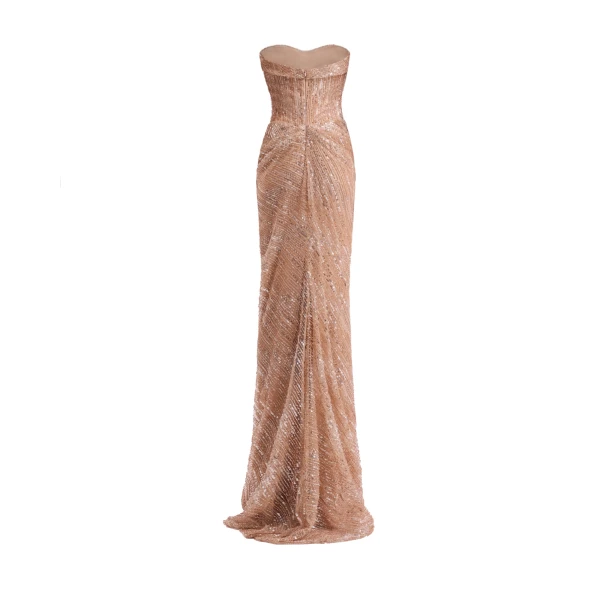 Gemy Maalouf Beaded Sweetheart Dress