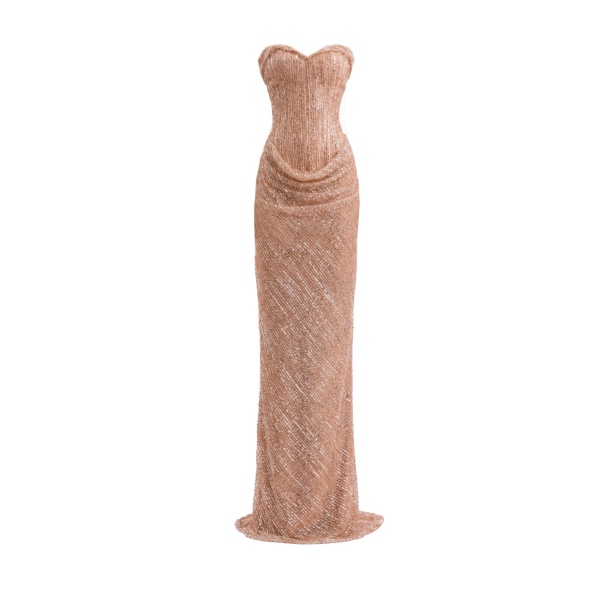 Gemy Maalouf Beaded Sweetheart Dress