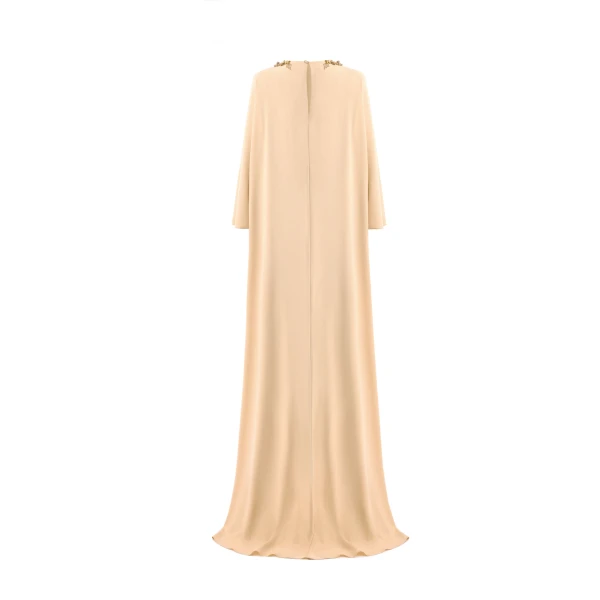 Gemy Maalouf Beaded V-Neck Kaftan