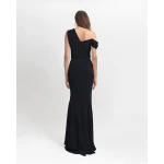 Gemy Maalouf Black Crepe Long Dress
