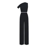 Gemy Maalouf Black Crepe Set